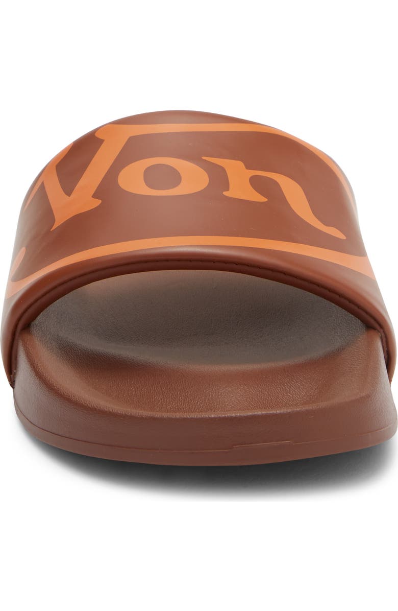 Von Dutch Slick Slide Sandal, Alternate, color, Brown/ Orange
