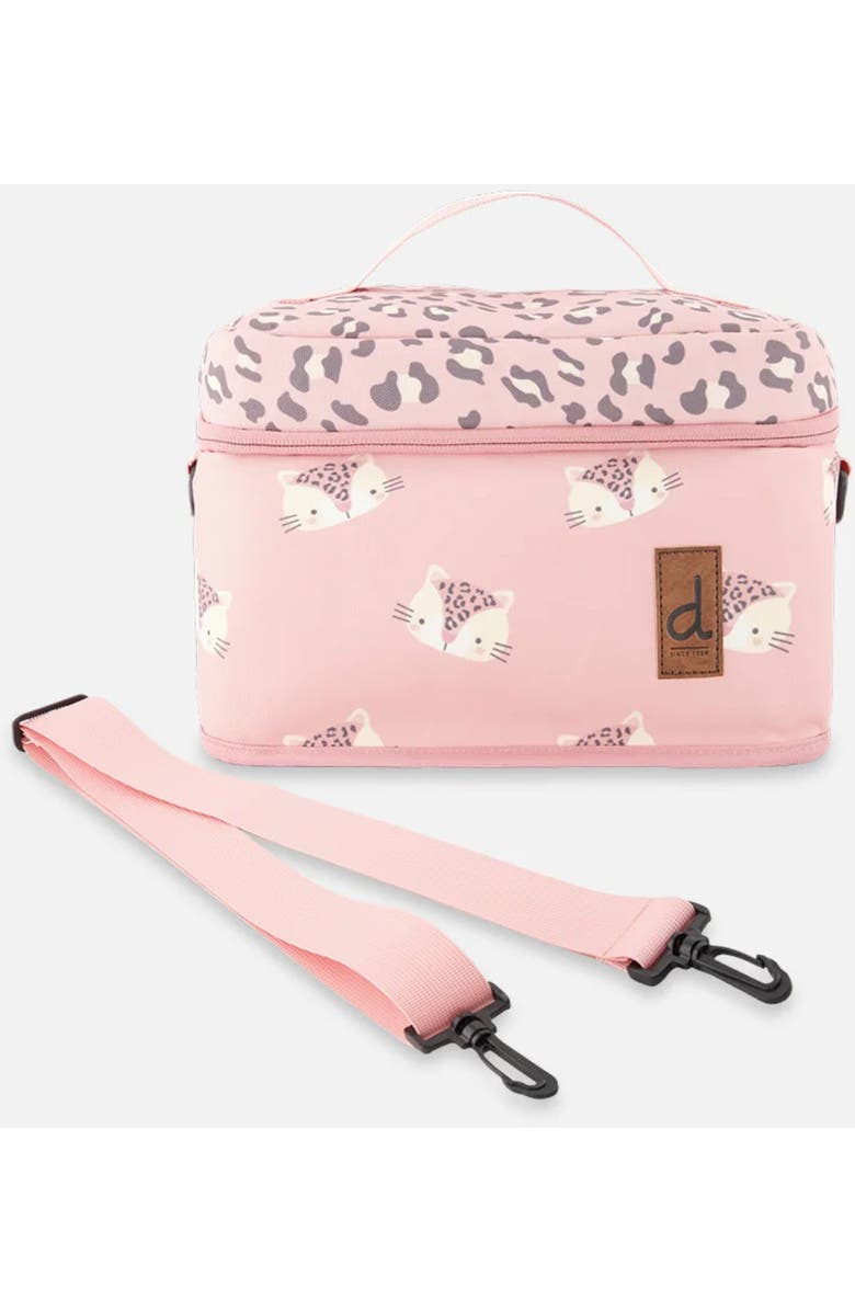 Deux par Deux Leopard Charming Durable Everyday Lunch Box, Main, color, Pink Leopard Print