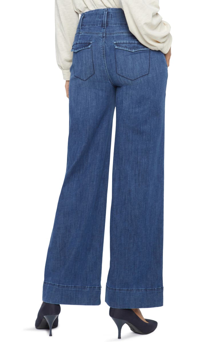 NYDJ Mona High Waist Wide Leg Trouser Jeans, Alternate, color, Reminiscent