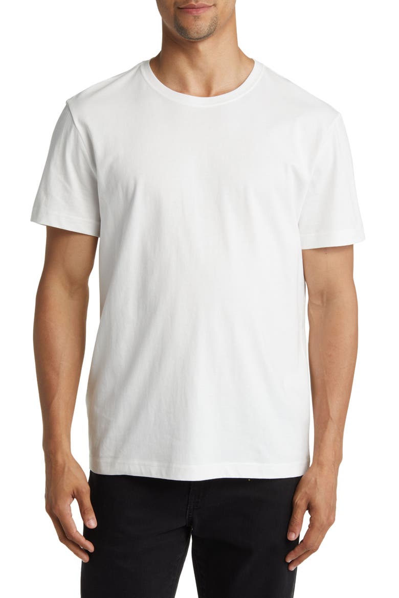 3-Pack Solid White Crewneck T-Shirts, Main, color, BRILLIANT WHITE