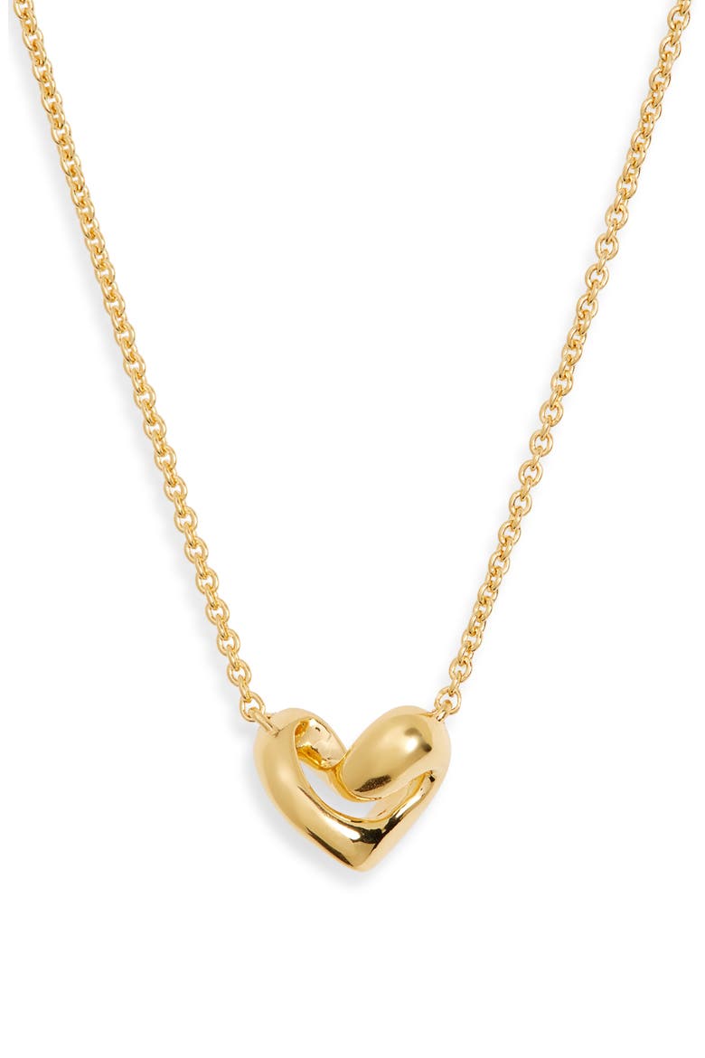 Small Infinity Heart Necklace, Main, color, 18CT GOLD VERMEIL