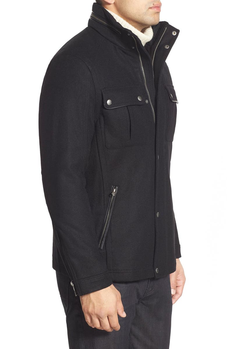 Cole Haan Signature Cole Haan Melton Coat, Alternate, color, Black