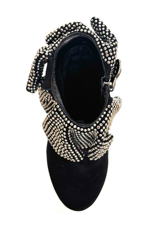 Lady Couture Venice Platform Wedge Bootie In Black