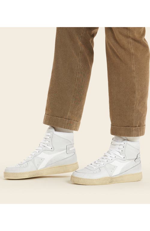 Diadora Gender Inclusive Mi Basket Used High Top Sneaker In White