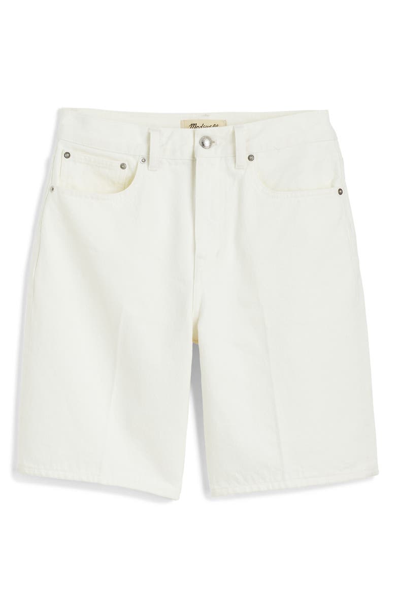 Madewell 1997 Denim Bermuda Shorts, Alternate, color, Pure White
