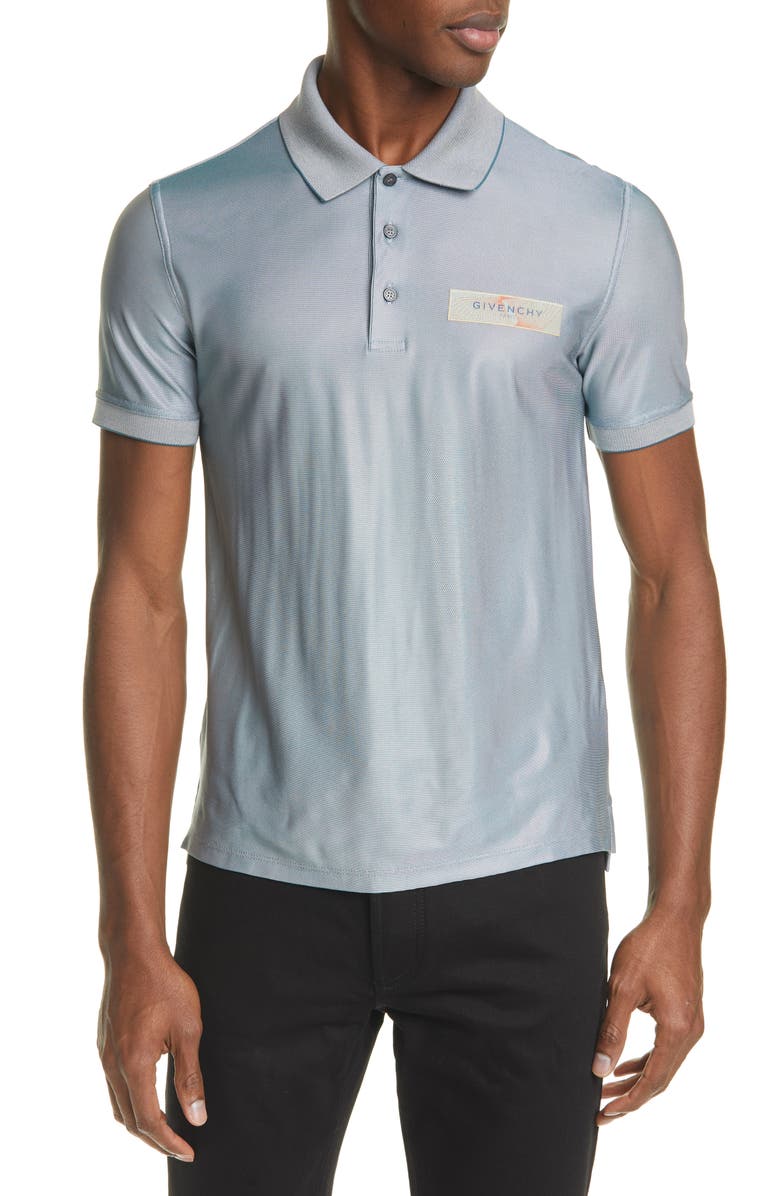 Givenchy Slim Fit Stretch Short Sleeve Polo, Main, color, 