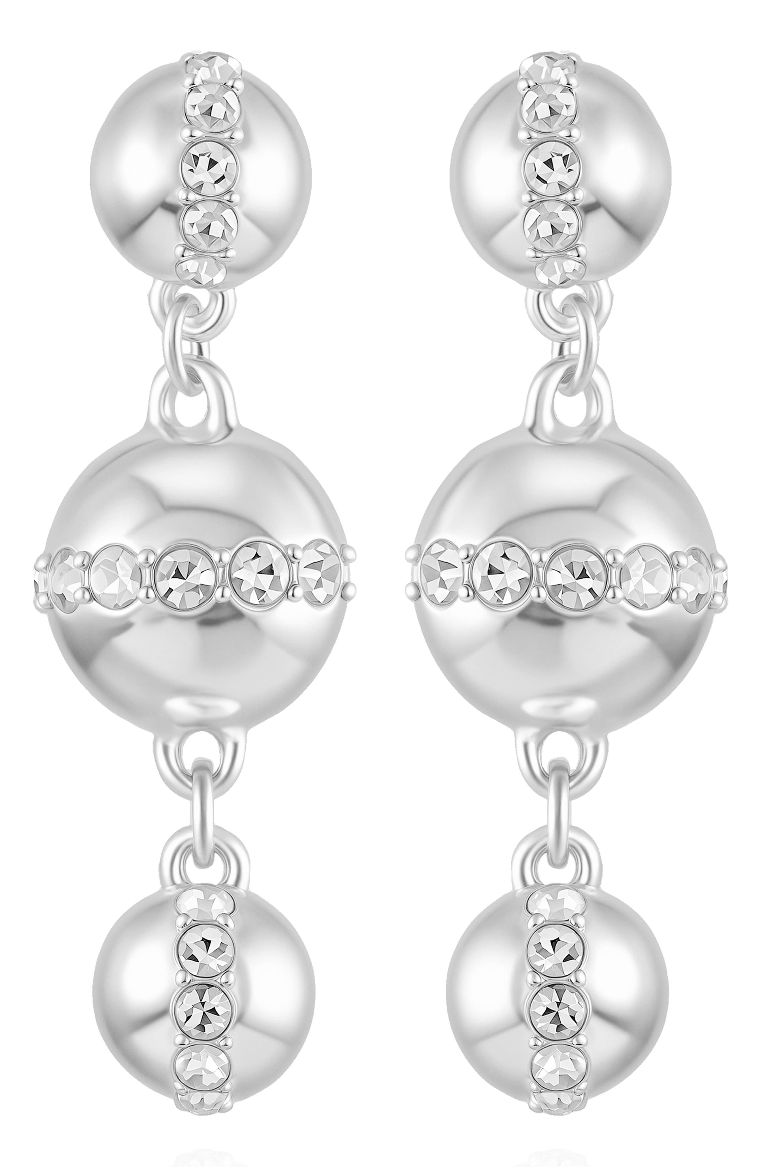 Vince Camuto Crystal Circle Drop Earrings