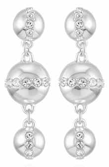 Vince Camuto Crystal Circle Drop Earrings