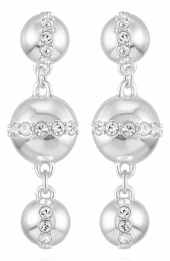 Vince Camuto Crystal Circle Drop Earrings