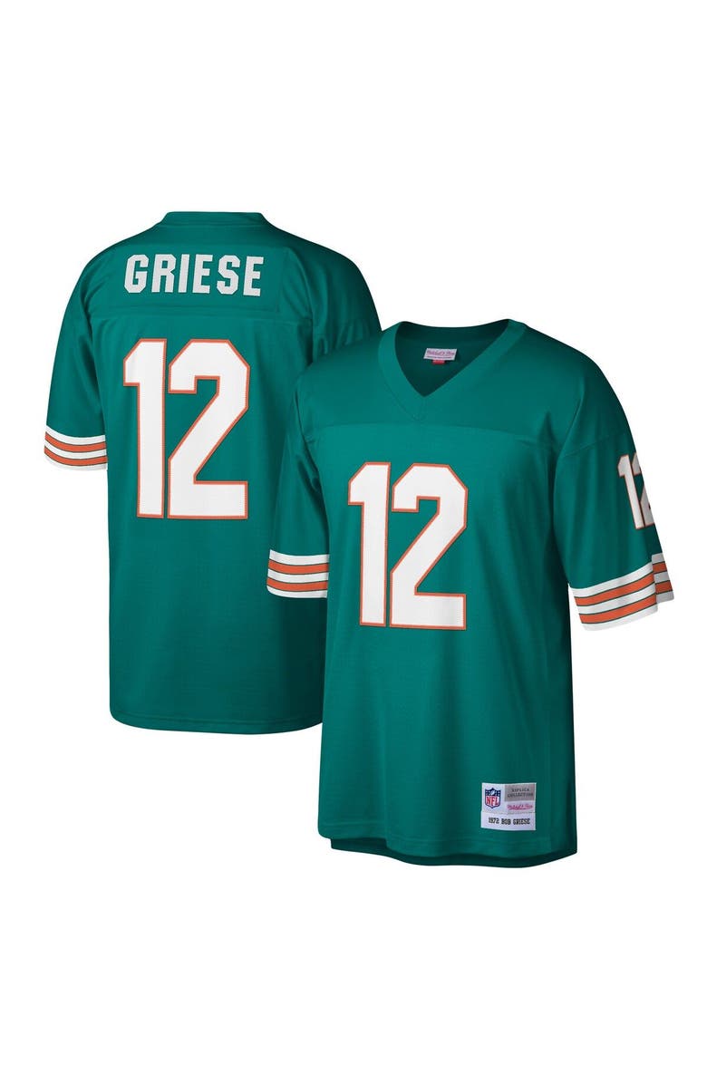 Mitchell & Ness Men's Mitchell & Ness Bob Griese Aqua Miami Dolphins Legacy Replica Jersey, Alternate, color, Aqua