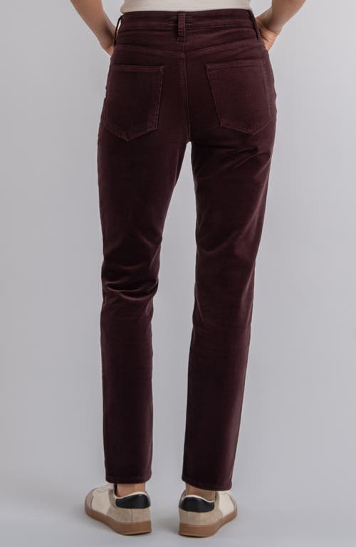 Kut From The Kloth Rachael High Waist Corduroy Mom Jeans In Burgundy