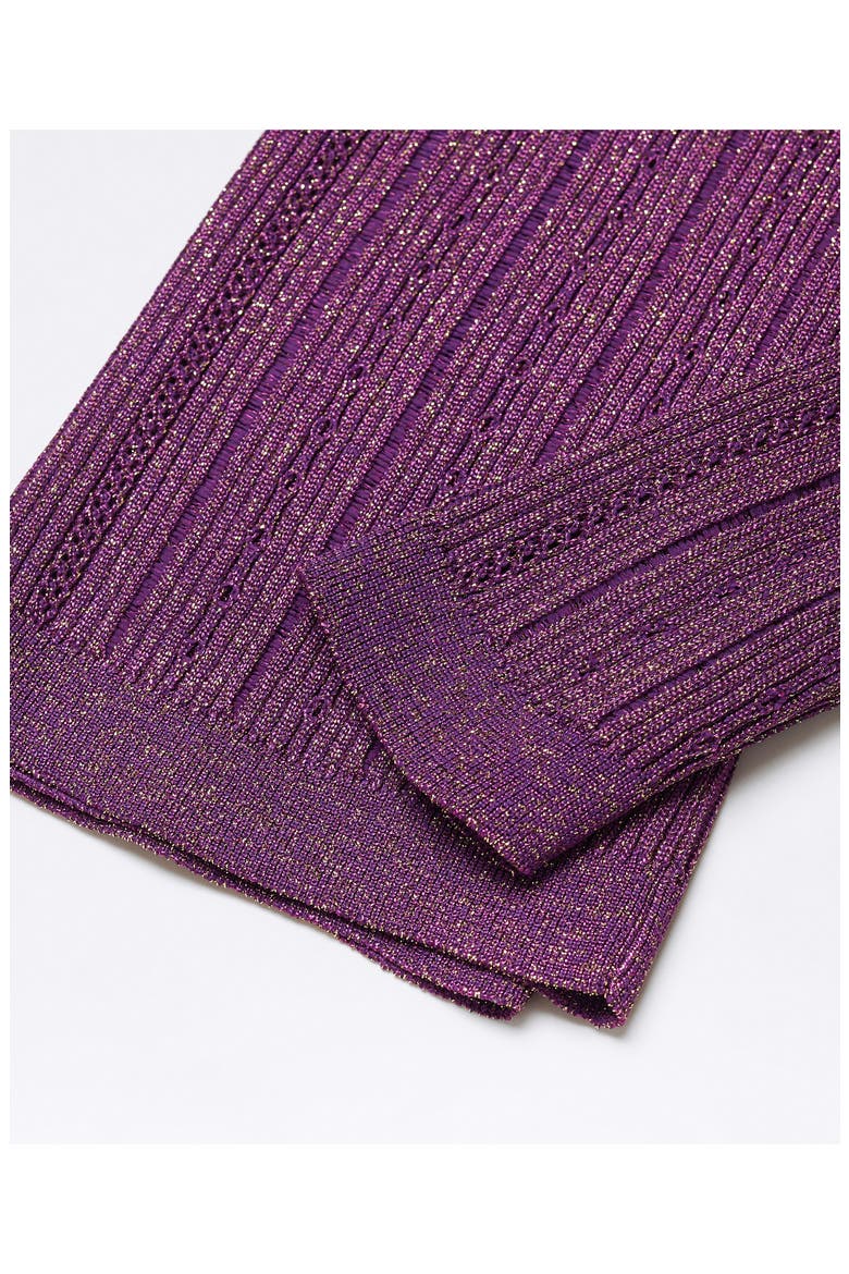 Metallic Crop Sweater, Alternate, color, PURPLE