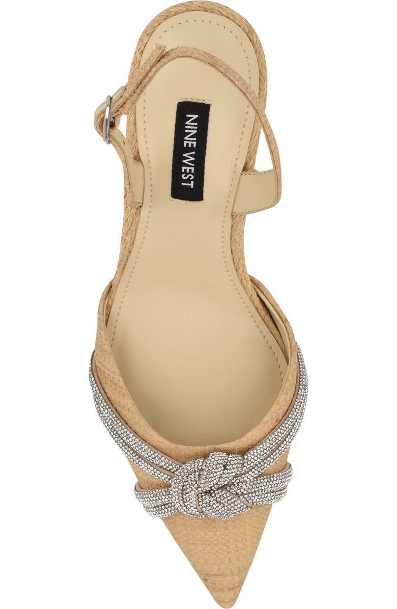 Nine West Deby Pointed Toe Slingback Pump, Alternate, color, Light Natural