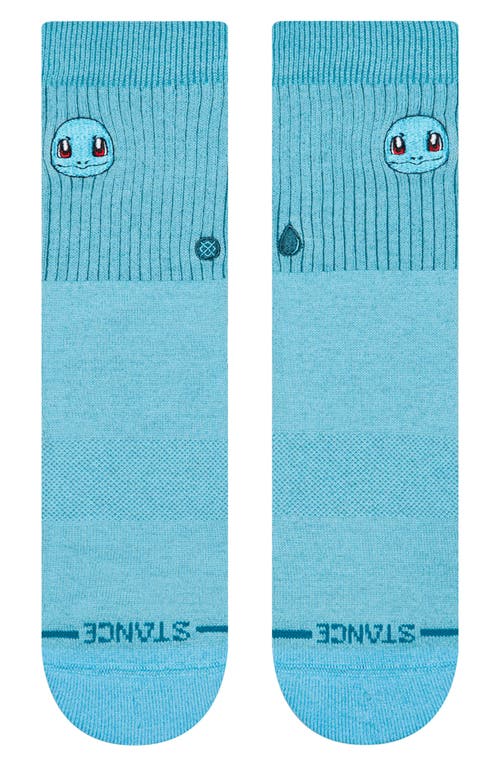 Stance Kids' Squirtle Cotton Blend Crew Socks In Blue