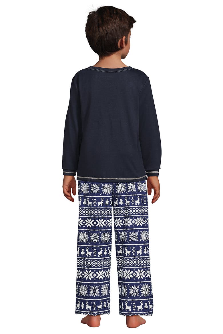 Kids Soft Jersey Sleep Top, Alternate, color, Classic Navy Fairisle