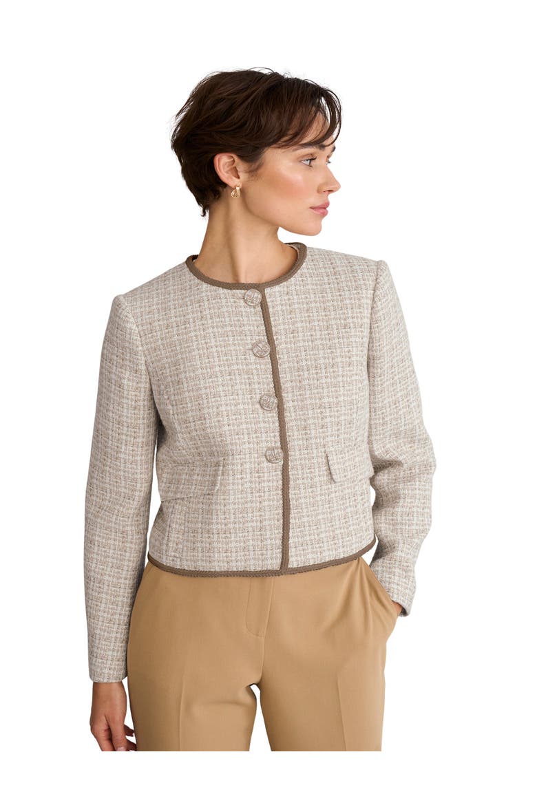 Carey Tweed Jacket, Main, color, Camel Ivory