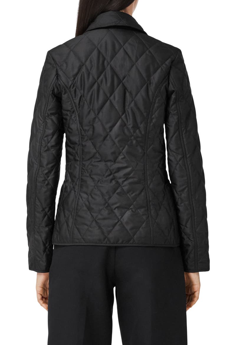 Fernleigh Thermoregulated Diamond Quilted Jacket, Alternate, color, BLACK