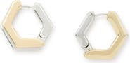 AllSaints Double Hex Hoop Earrings