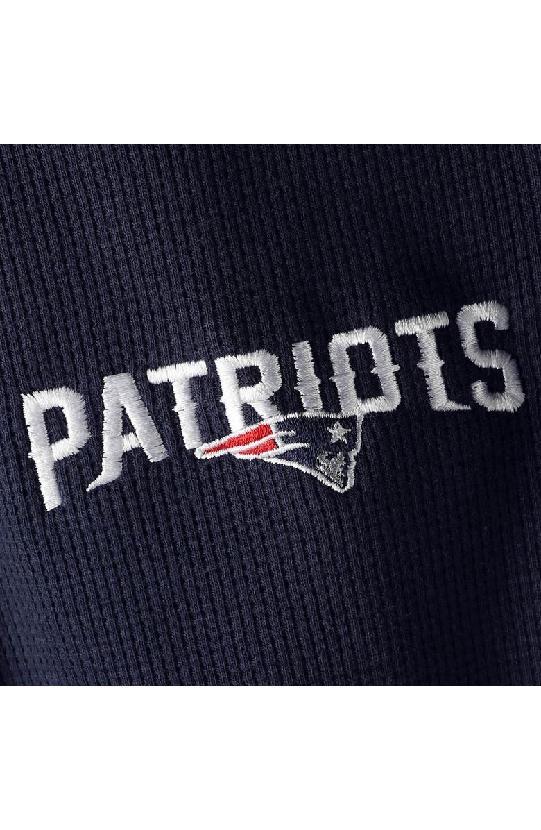 DUNBROOKE Men's Dunbrooke Navy New England Patriots Logo Maverick Thermal Henley Long Sleeve T-Shirt, Alternate, color, Navy