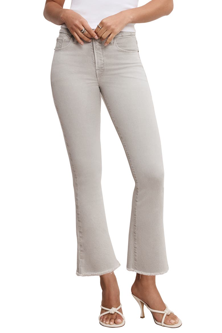 Soft-Tech Good Legs Frayed Crop Mini Bootcut Jeans, Main, color, AMULET003