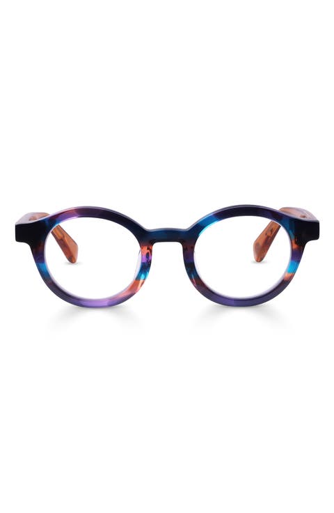 TV Party 41mm Round Blue Light Blocking Glasses (Narrow)