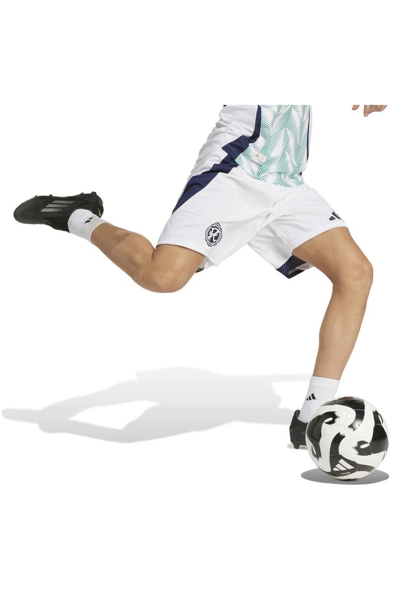 adidas Men's adidas White New England Revolution Away 2025 Eastern White Pine X Flag of New England Authentic Shorts, Alternate, color, White