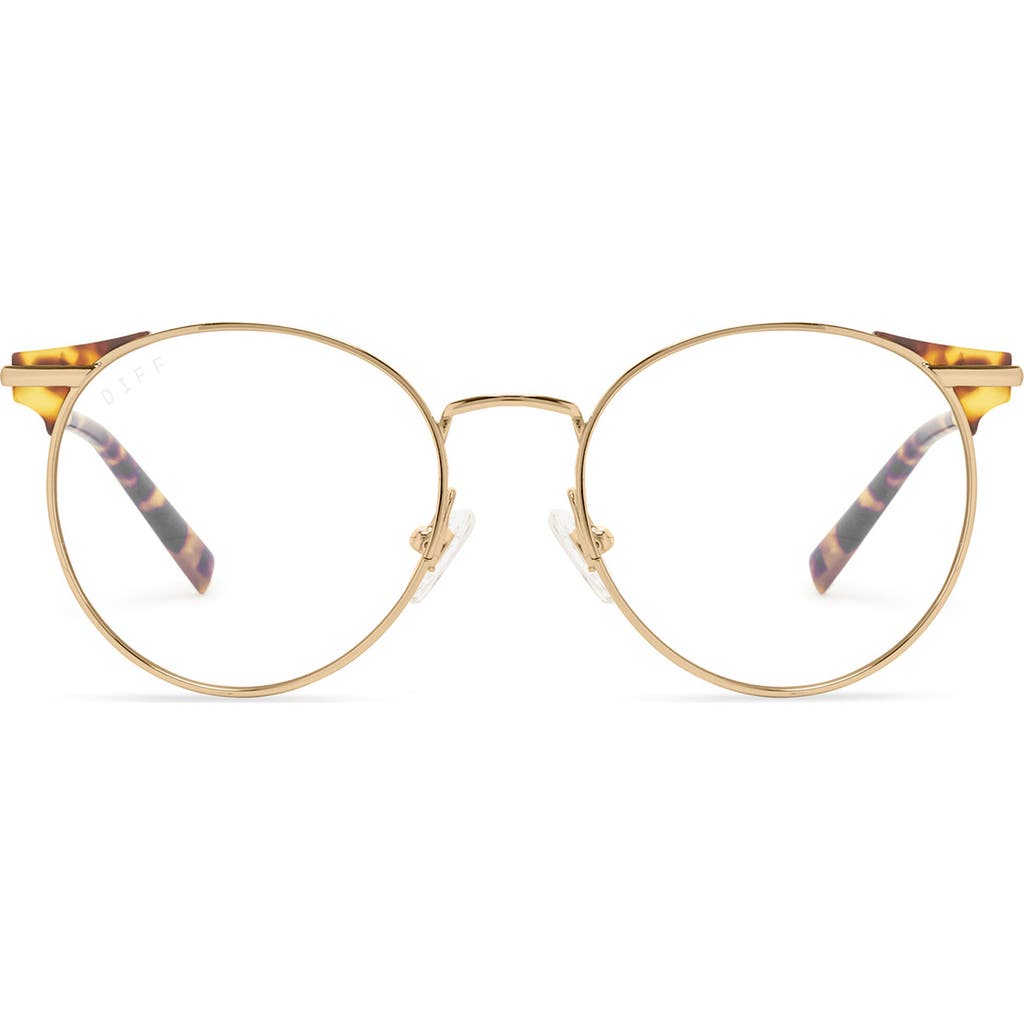 Diff Summit 53mm Round Optical Glasses In Gold