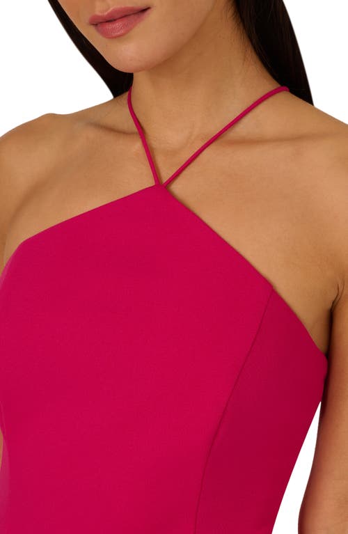 ADRIANNA PAPELL ADRIANNA PAPELL MIXED MEDIA TIERED COCKTAIL MIDI DRESS