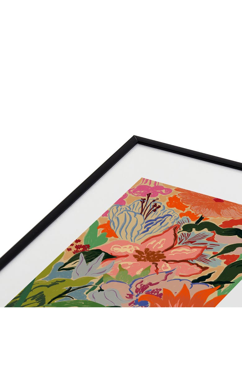 Deny Designs Summer Bouquet Framed Art Print, Alternate, color, Black Tones