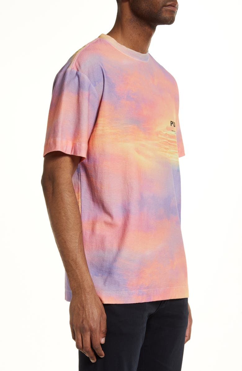PURPLE BRAND PURPLE Sunset Tie Dye Logo Graphic Tee, Alternate, color, 