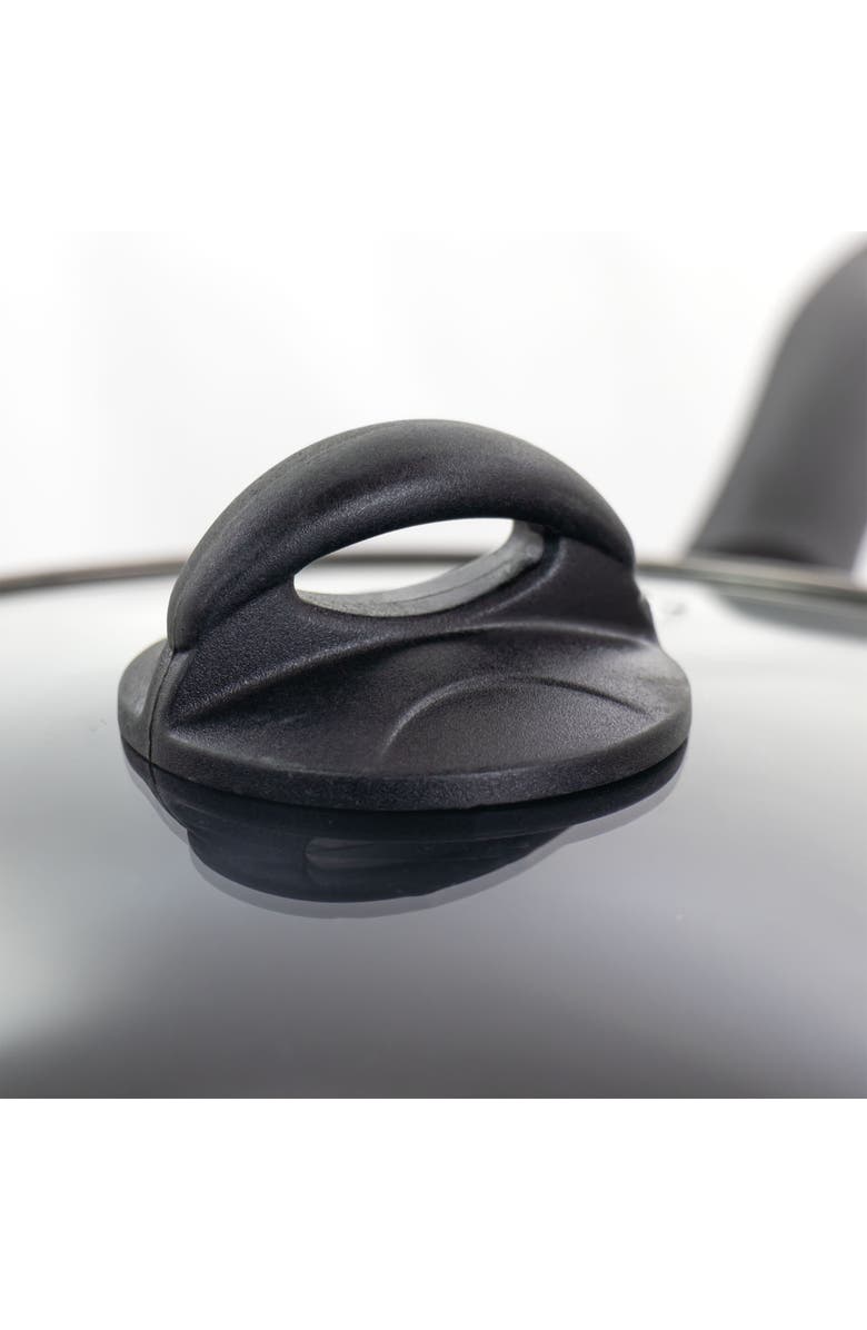 OSTER Clairborne 10.25 Inch Aluminum Sauté Pan with Lid, Alternate, color, Charcoal Grey