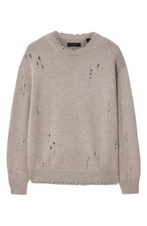 Wolf Distressed Crewneck Sweater