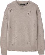 AllSaints Wolf Distressed Crewneck Sweater