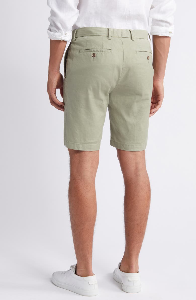 Scott Barber Flat Front Stretch Linen & Cotton Shorts, Alternate, color, 