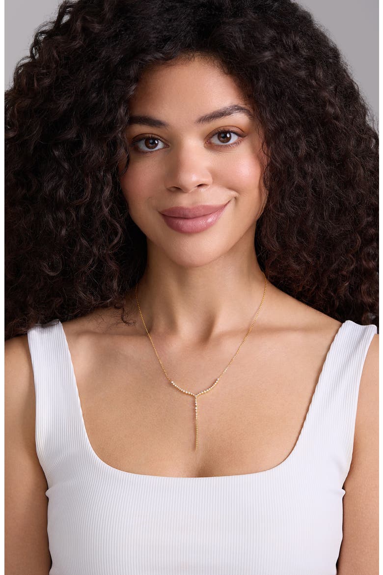 Mykonos 18k Gold Diamond Y-Necklace, Alternate, color, 18KY