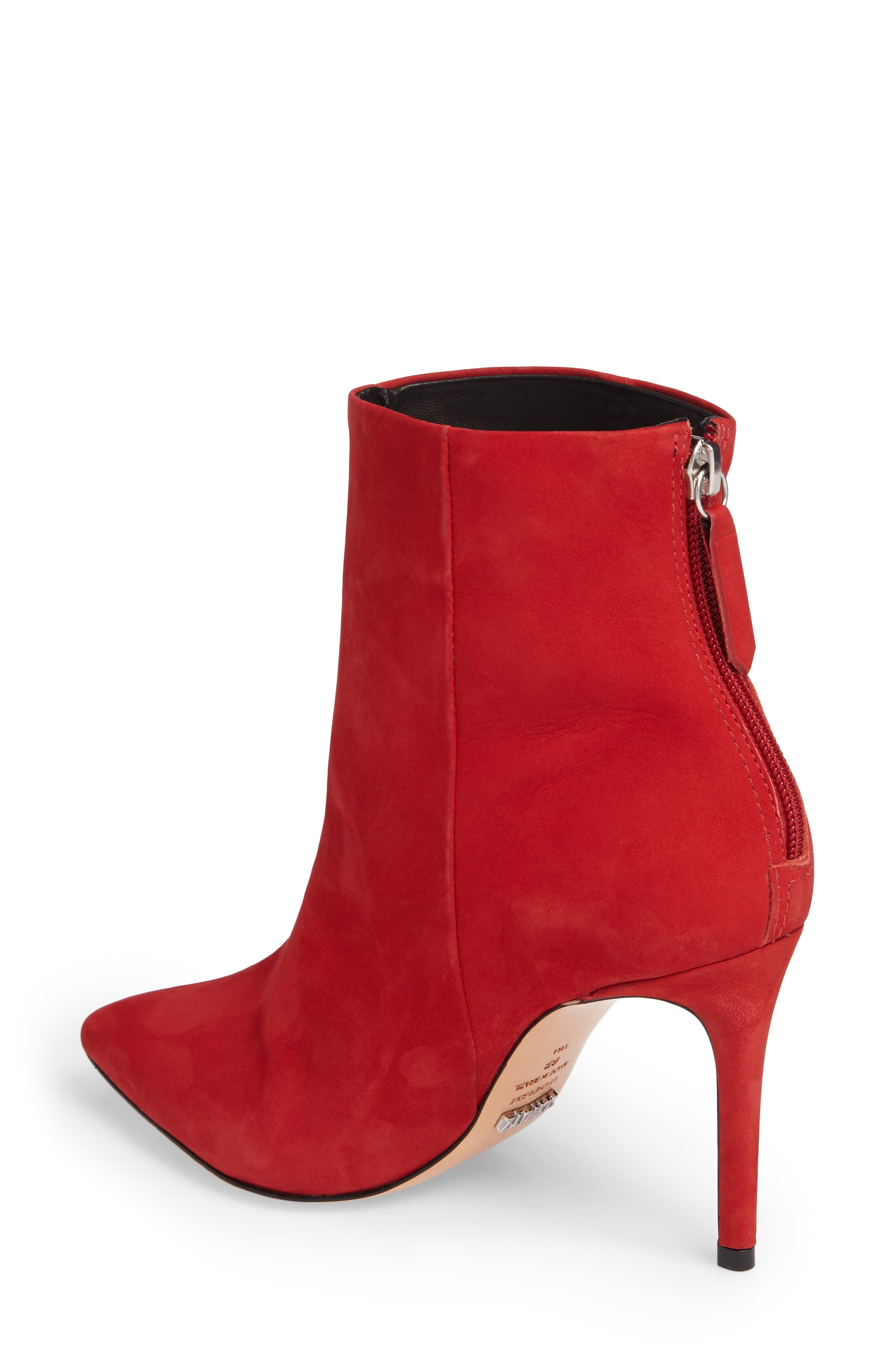 Ginny Pointy Toe Bootie, Alternate, color, SCARLET NUBUCK LEATHER