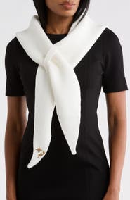 KARL LAGERFELD PARIS Chevron Knit Triangle Scarf
