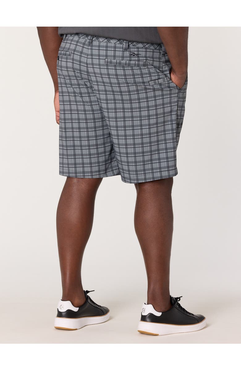 Reebok Big & Tall Plaid Tech Golf Shorts, Alternate, color, Grey