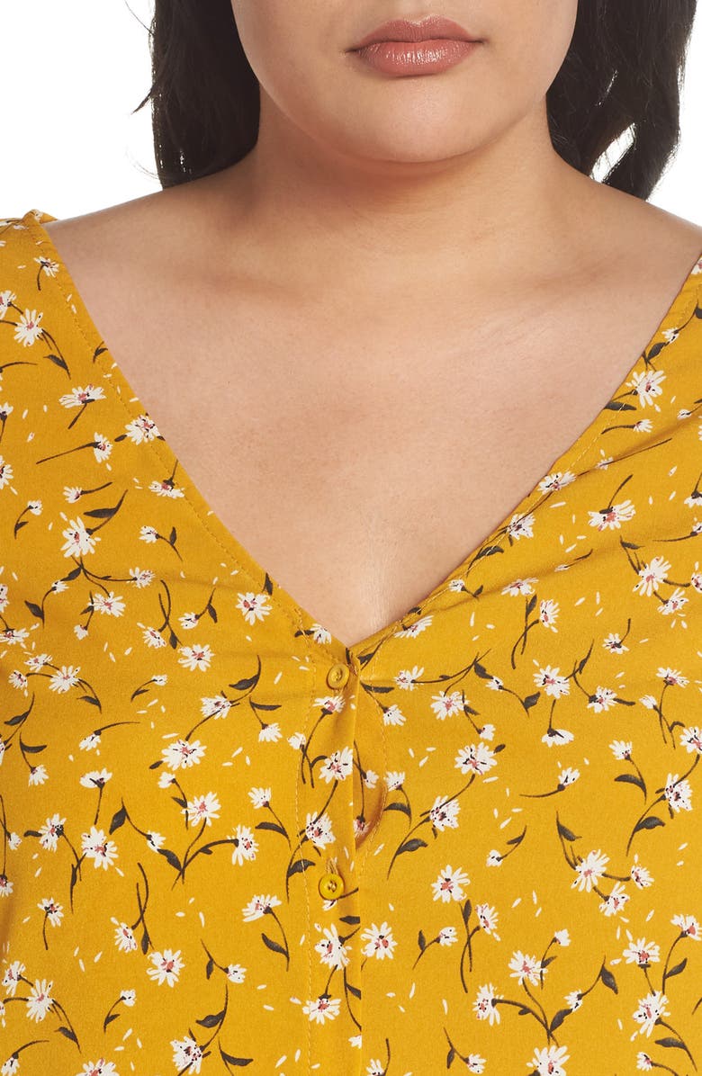 Glamorous Floral Swing Shirtdress, Alternate, color, 