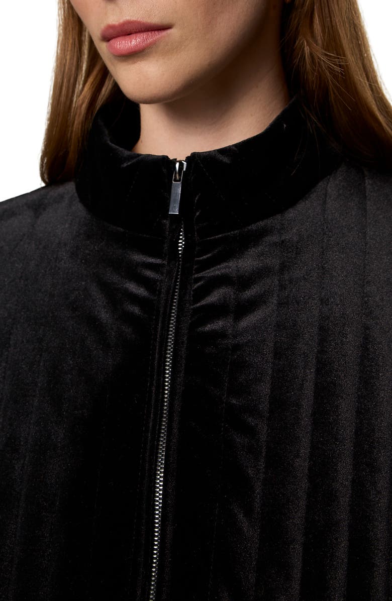 Sanctuary Quilted Velvet Jacket, Alternate, color, Black