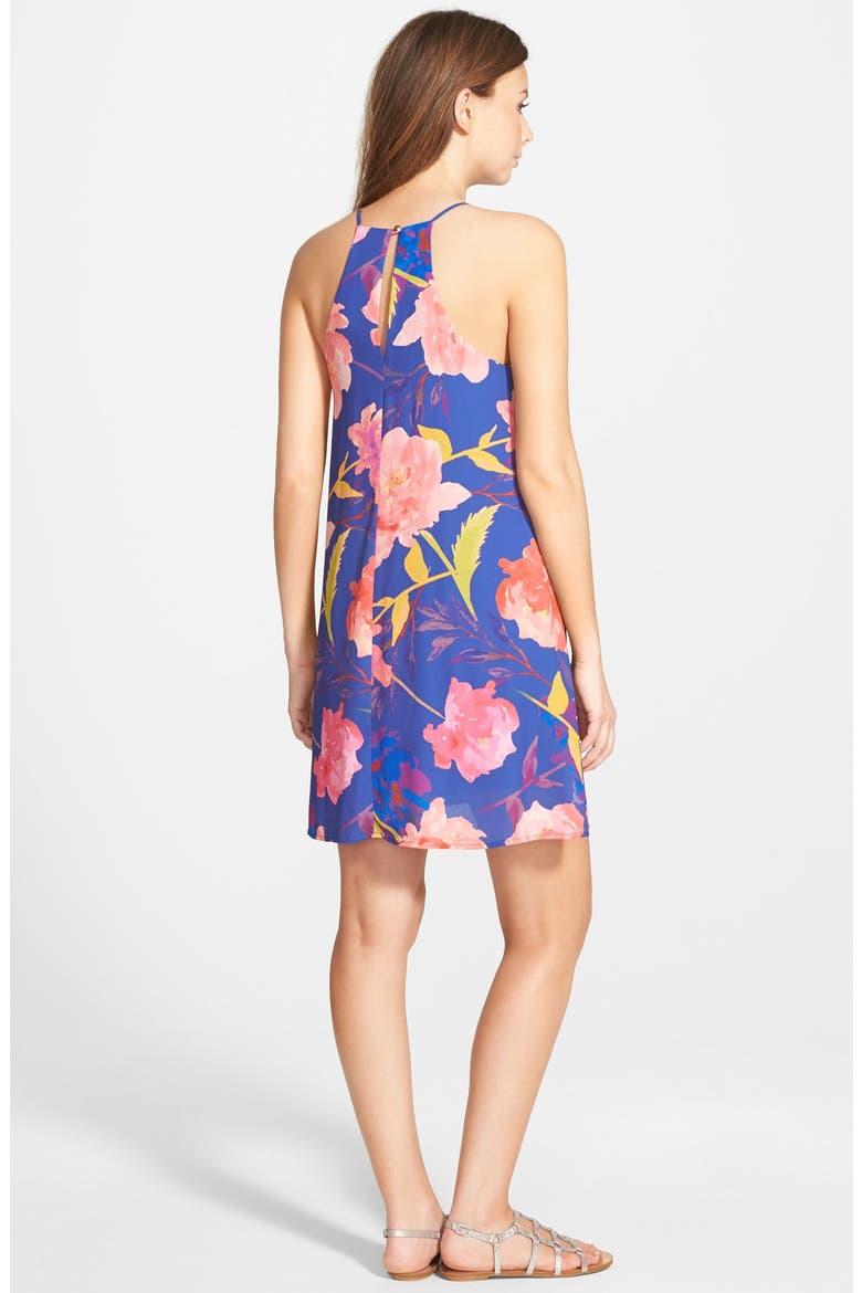 High Neck Swing Dress, Alternate, color, ROYAL