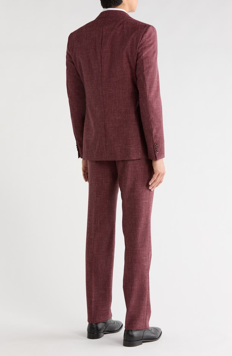 John Varvatos Star USA Solid Wool Blend Suit, Alternate, color, Red