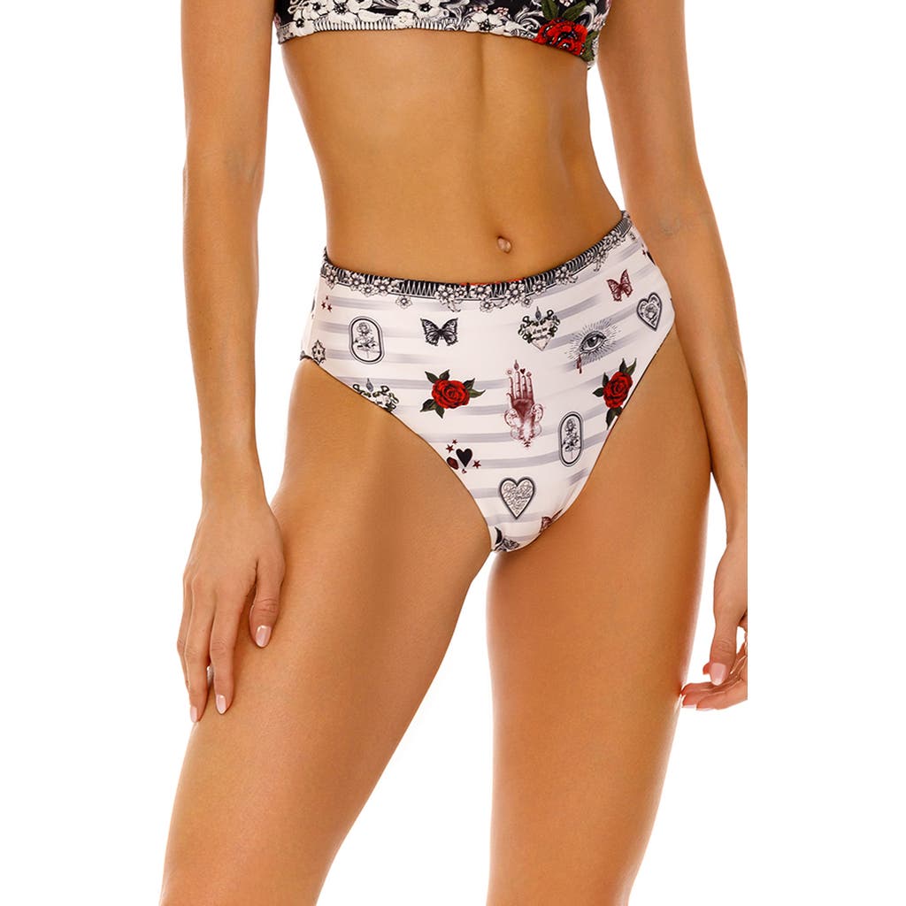 AGUA BENDITA AGUA BENDITA PENELOPE THORN REVERSIBLE HIGH WAIST BIKINI BOTTOMS