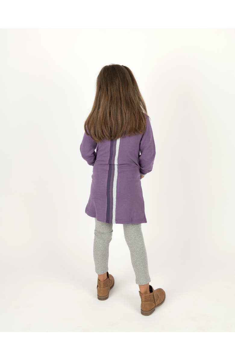 Leveret Girls Sweatshirt Dress with Matching Doll Dress, Alternate, color, Purple