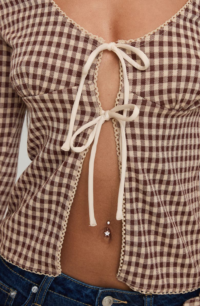 Princess Polly Maemi Front Tie Crop Top, Alternate, color, 