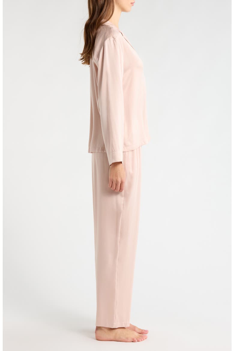 Print Washable Silk Pajamas, Alternate, color, DELICATE PINK