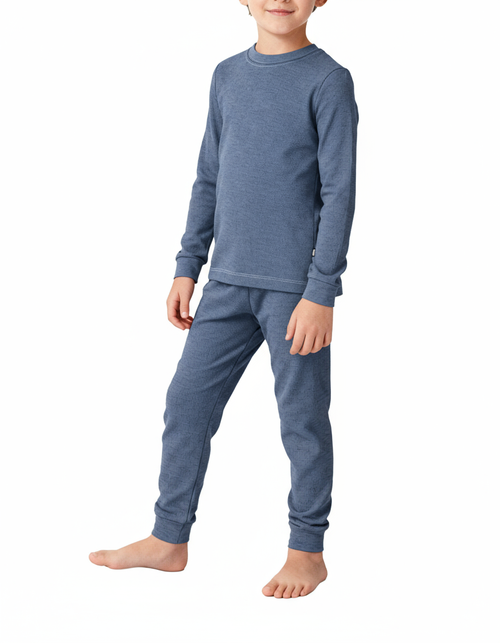 City Threads Kids'  Boys Soft & Cozy Thermal Long Johns 2-piece Set In Blue
