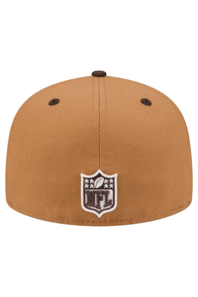 Men's New Era  Light Brown/Dark Brown Green Bay Packers Two-Tone Walnut 59FIFTY Fitted Hat, Alternate, color, Light Brown