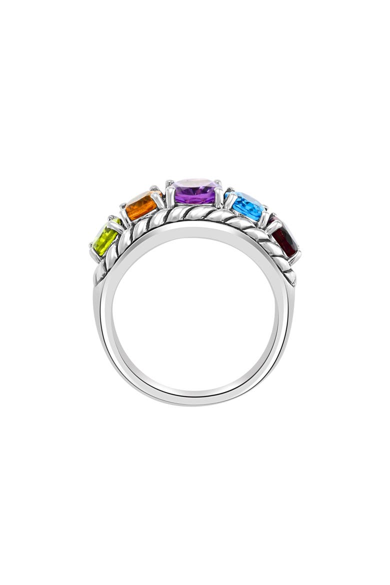 Sterling Silver Mixed Gemstone Ring, Alternate, color, SILVER
