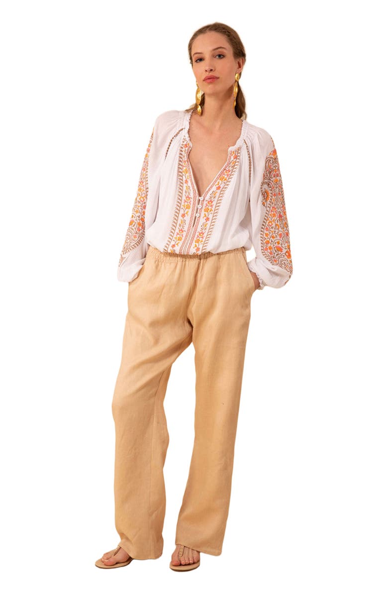 Hale Bob Emersyn Solid Linen Pant, Main, color, 